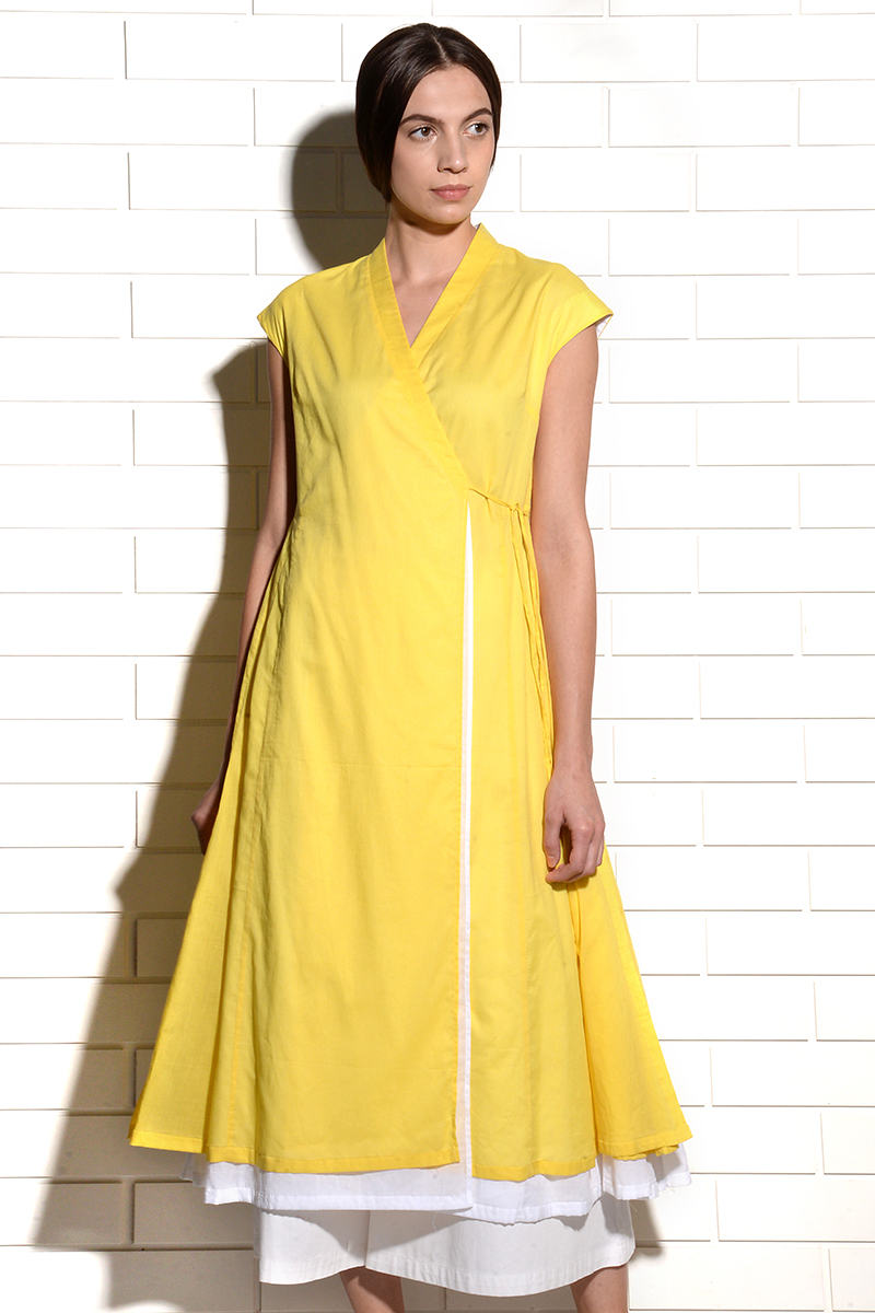 Canary Melon Reversible Kurta Dress 